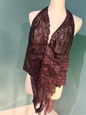 Adore Me Burgundy Lace Babydoll Chemise 2X Plus Size